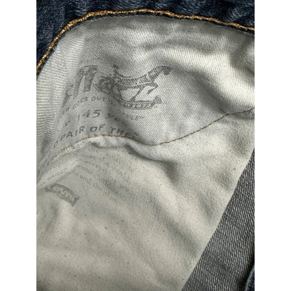 Levi's 505 Regular Fit Cut Off Denim Shorts Men's 34 Blue Medium Wash Frayed Hem